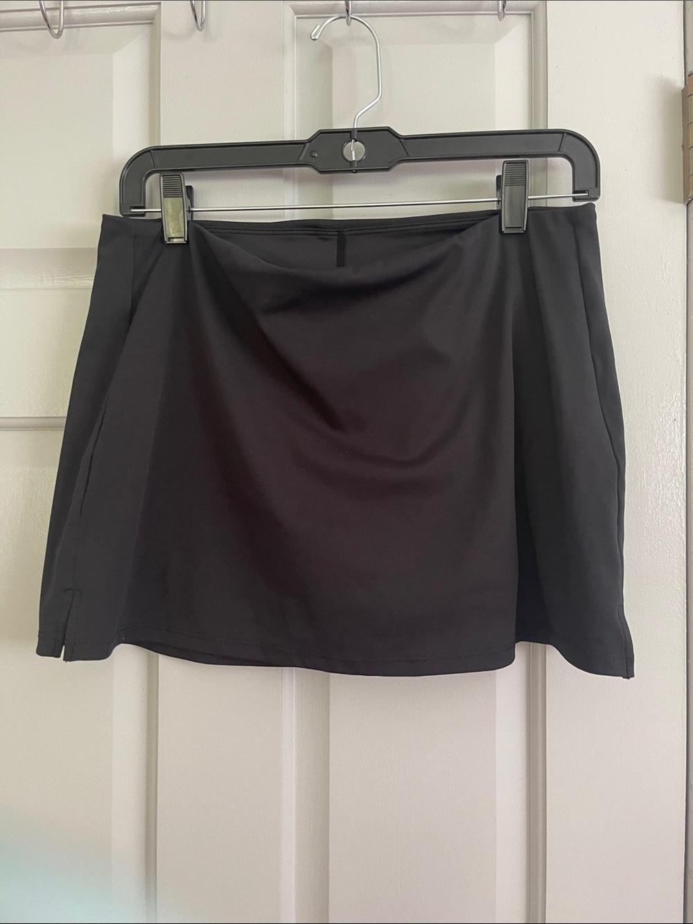 Black mini skort
